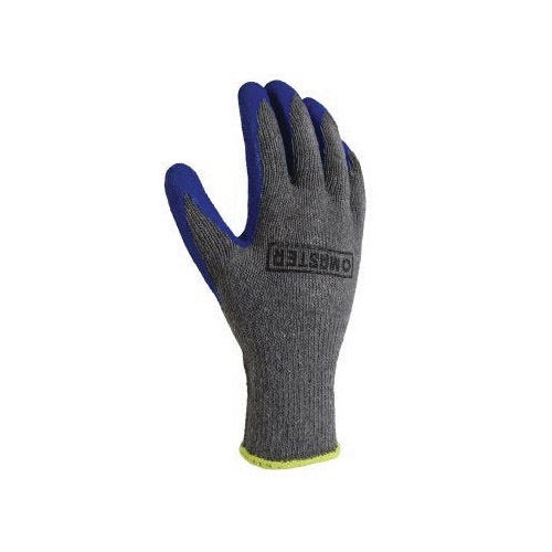 20061-23 Coated Gloves, General-Purpose, Men's, M, Knit Wrist Cuff, Latex Coating, Blue/Gray