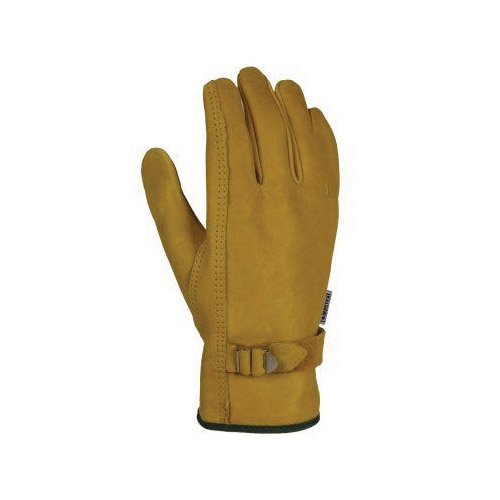 40012-26 Work Gloves, Men's, L, Keystone Thumb, Adjustable Cuff, Cowhide Leather, Tan