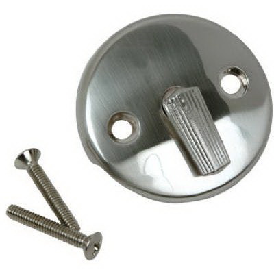 543-247 Bathtub Drain Overflow Face Plate, Metal, Brushed Nickel