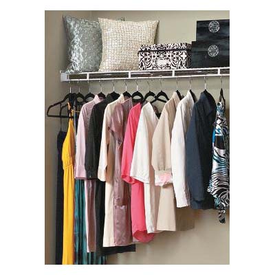 Wire Shelf, Closetmaid, 12 in L, 144 in W, Steel, White - 2