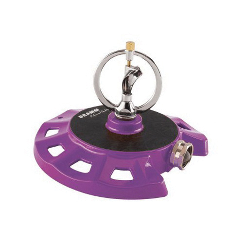 15076 Spinning Sprinkler, 1100 sq-ft, Pop-Up Nozzle Trajectory, Aluminum/Plastic/Zinc