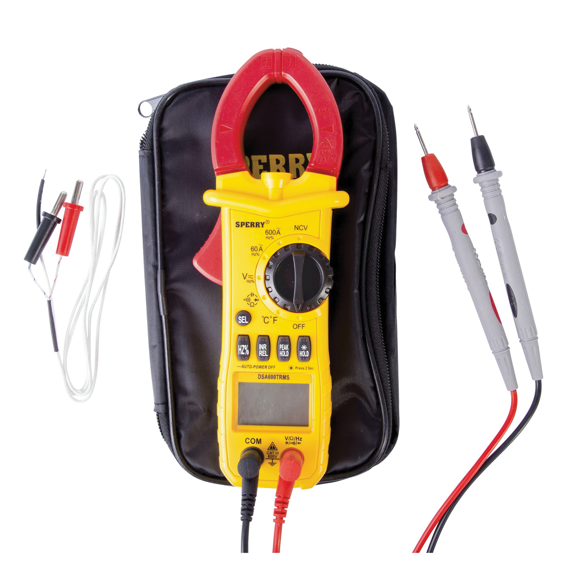 Sperry Instruments DSA600TRMS Clamp Meter, Backlit LCD, Digital Display, Yellow - 2