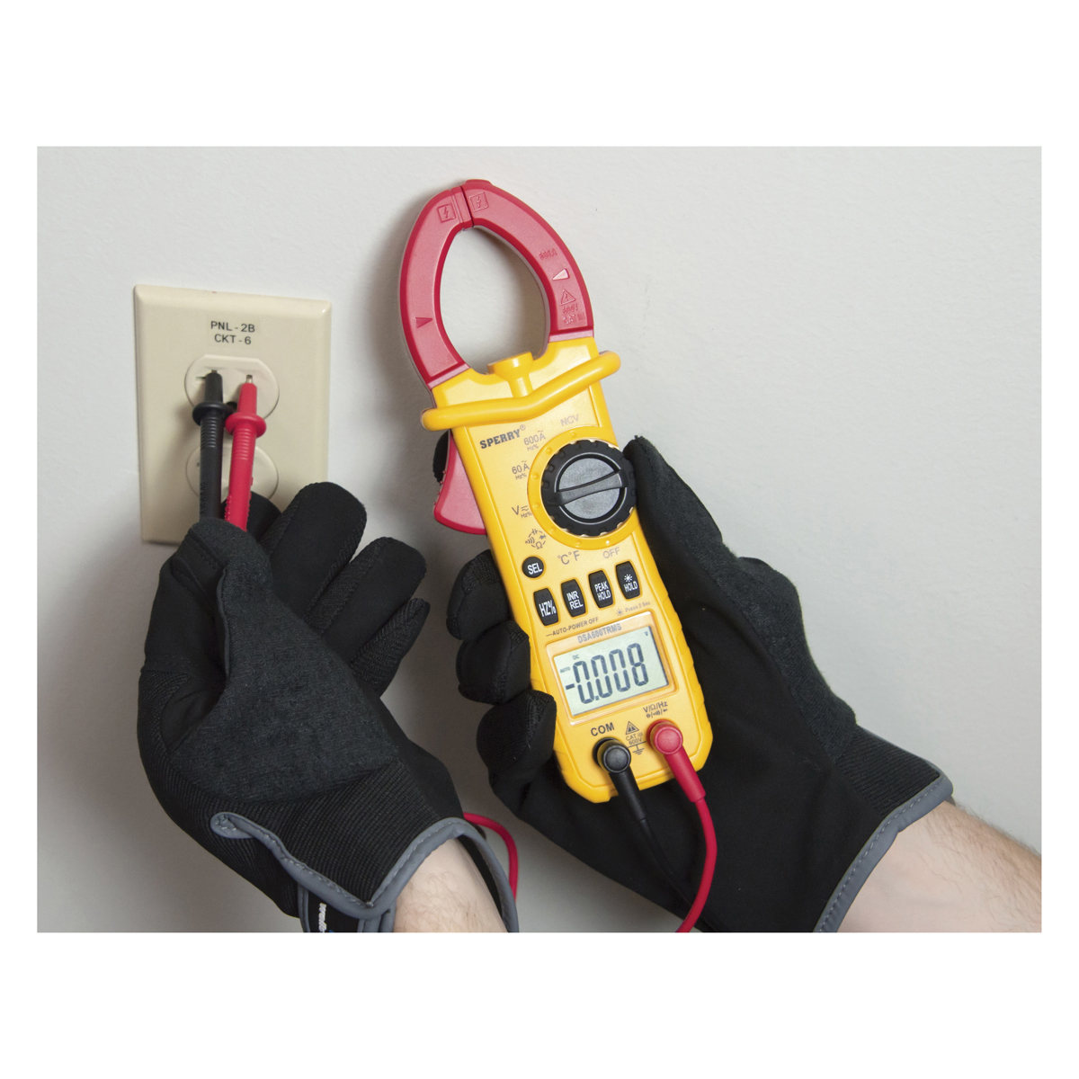 Sperry Instruments DSA600TRMS Clamp Meter, Backlit LCD, Digital Display, Yellow - 3