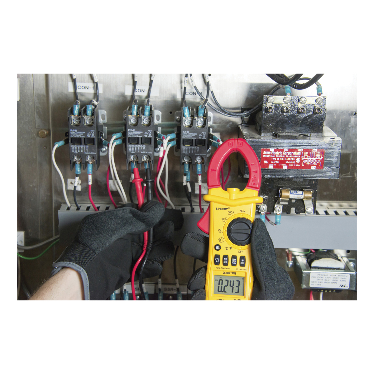 Sperry Instruments DSA600TRMS Clamp Meter, Backlit LCD, Digital Display, Yellow - 5