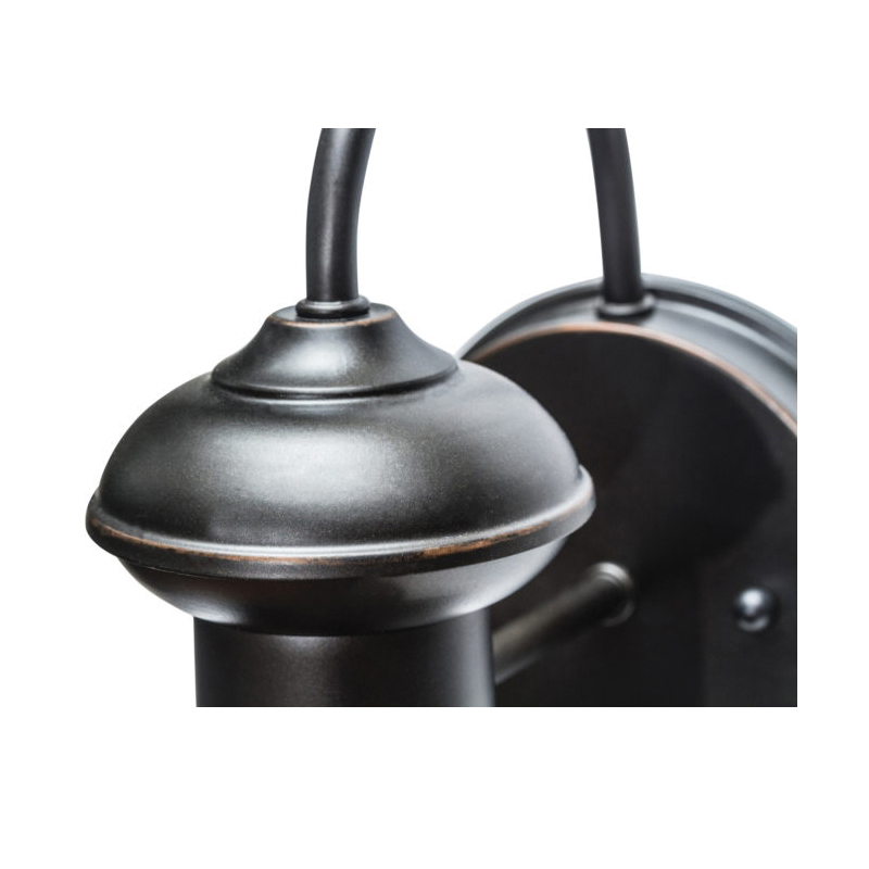 globe Martes Series 40190 Indoor/Outdoor Wall Sconce, 120 V, 60 W, Incandescent Lamp, Metal Fixture - 3