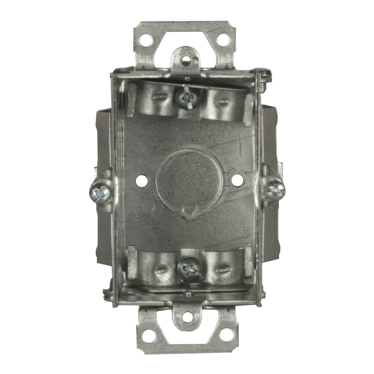 Raco 517 Switch Box, 1-Gang, 1-Knockout, 1/2 in Knockout, Steel, Gray, Nail-On