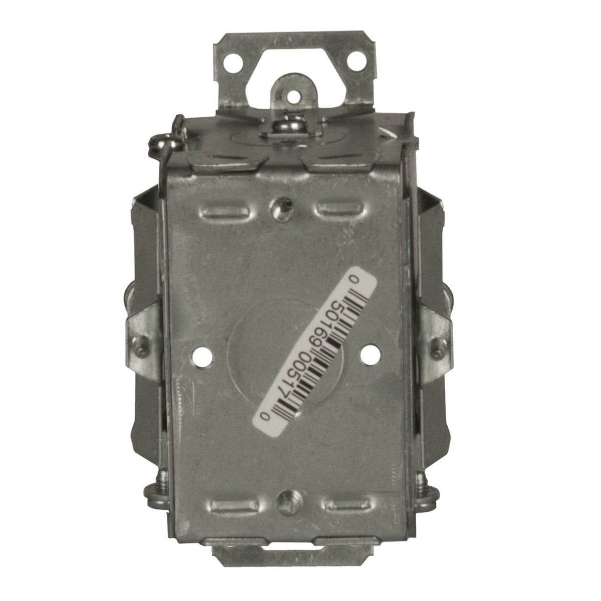 Raco 517 Switch Box, 1-Gang, 1-Knockout, 1/2 in Knockout, Steel, Gray, Nail-On