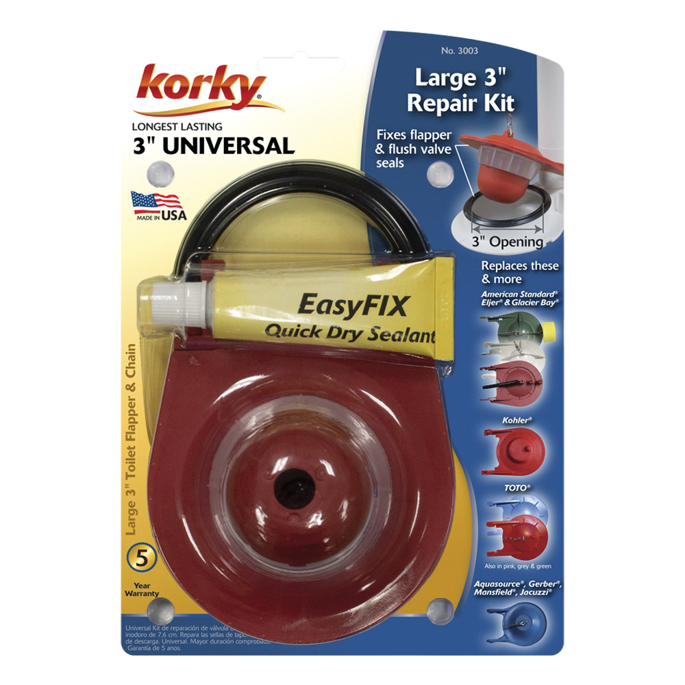 Korky 3003BP Flush Valve Repair Kit, For: 3 in Flush Valves