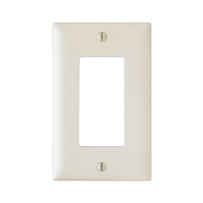 TradeMaster TP26LACC100 Switch Wallplate, 4-11/16 in L, 2-15/16 in W, 1 -Gang, Nylon, Light Almond