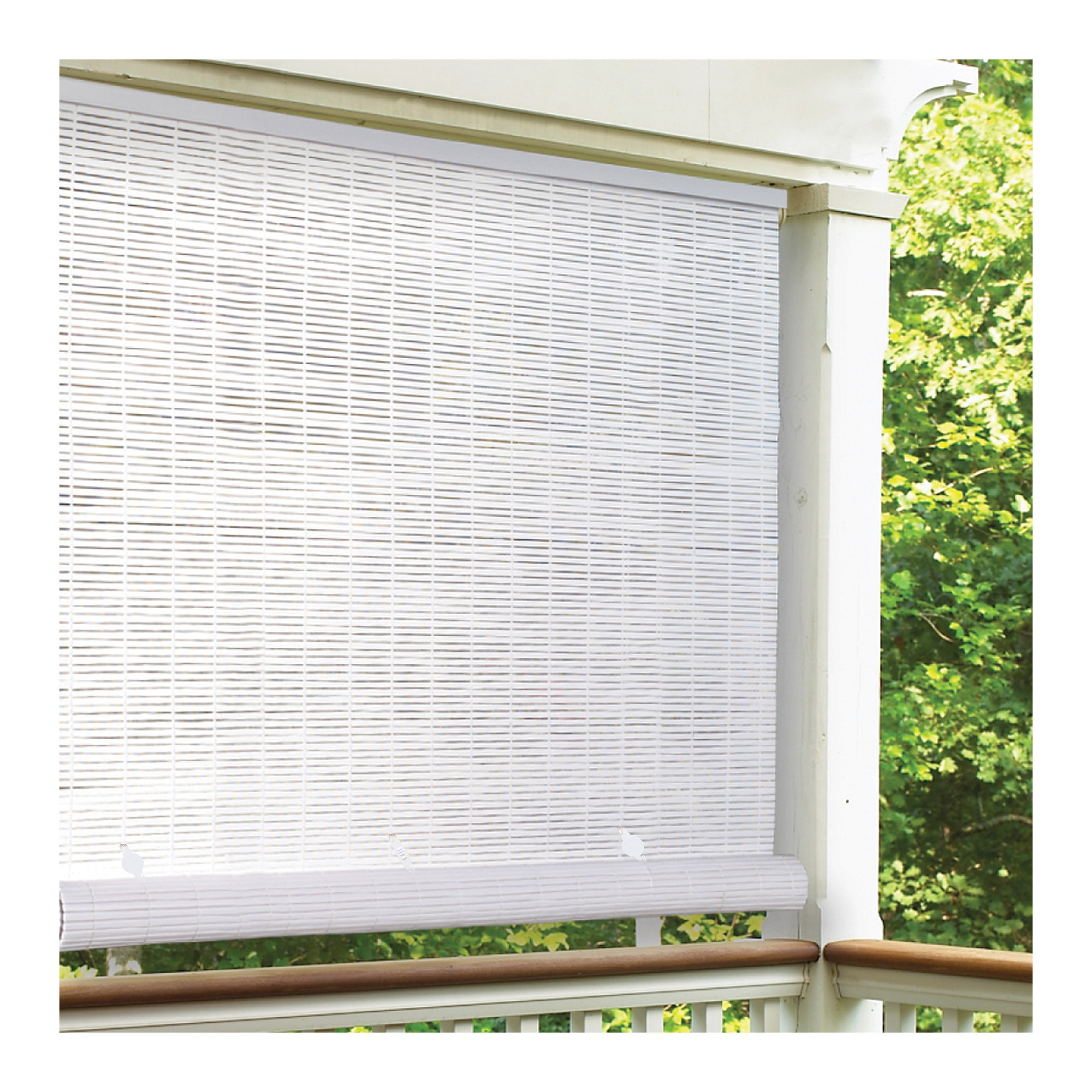 Hyman 3320156 Oval Roll-Up Shade, 72 in L, 60 in W, PVC, White - 3