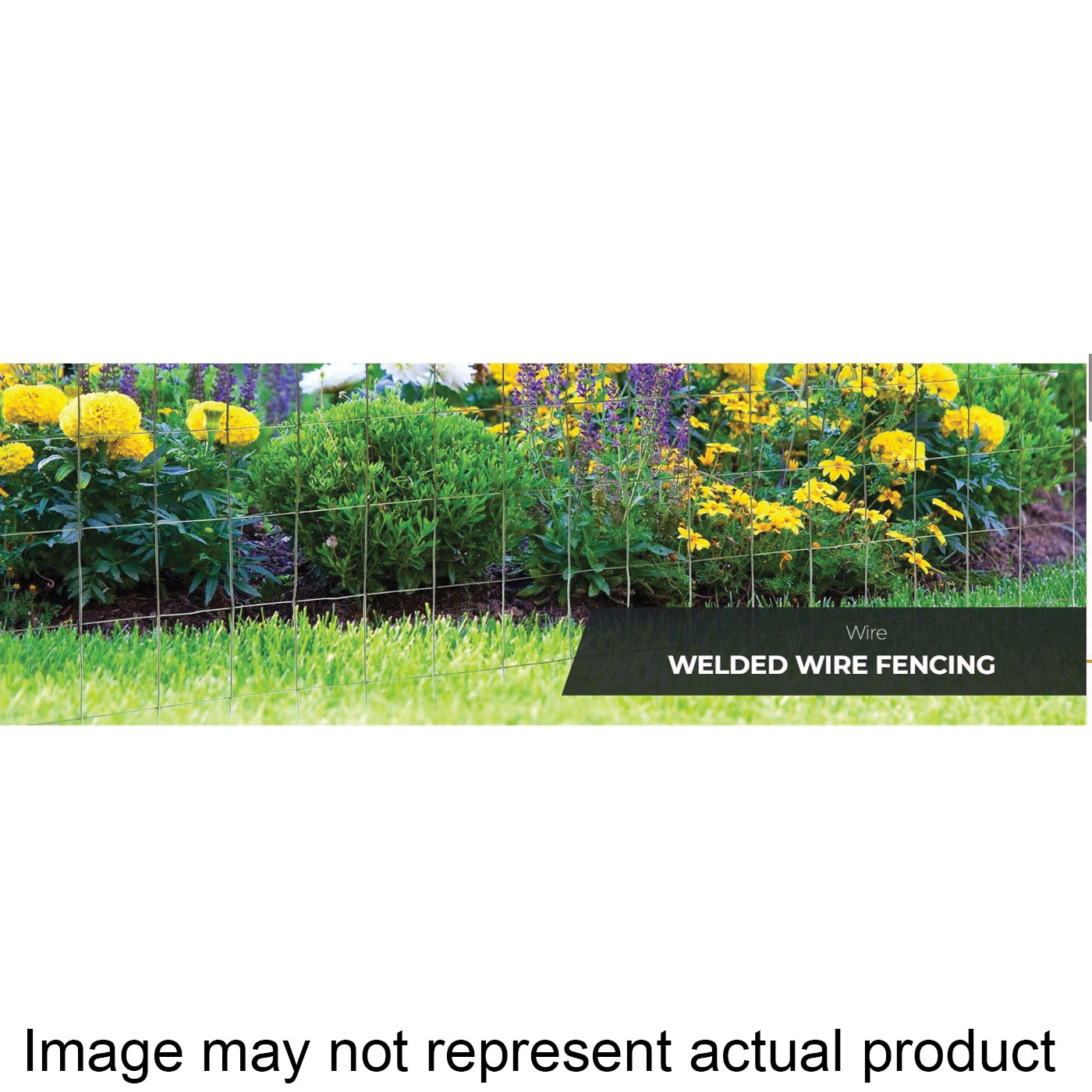 Yard-Gard 309321A Welded Wire Fence, 25 ft L, 36 in H, 1 x 2 in Mesh, 16 ga, Steel, Galvanized
