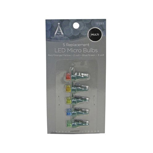 Holiday Wonderland 11206-88 Christmas Light Replacement Bulb, LED, Blue/Green/Orange/Red/Yellow