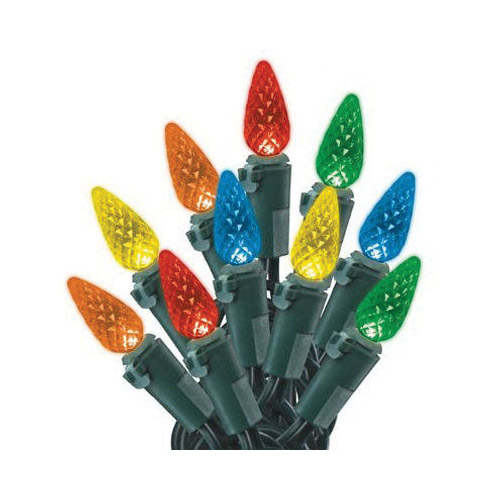 Holiday Wonderland 47941-88A String Light Set, Multi-color, Christmas, 200-Lamp, LED, Multi-Color, 51 ft L