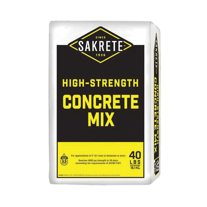 65201030 Concrete Mix, Gray, Powder, 40 lb, Bag