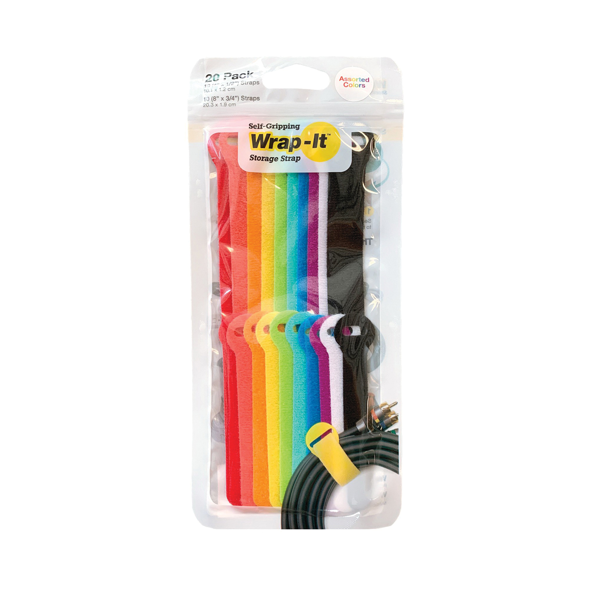 420-48MC 4 in. & 8 in. Cable Tie, Multi-color, 20 pk