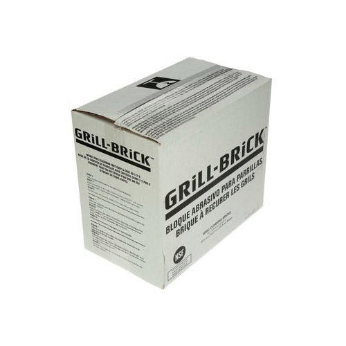 3M Grill-Brick GB12 Grill Cleaner, 4 in L Brush, 3-1/2 in W Brush, Fiberglass Bristle, Gray Bristle - 2