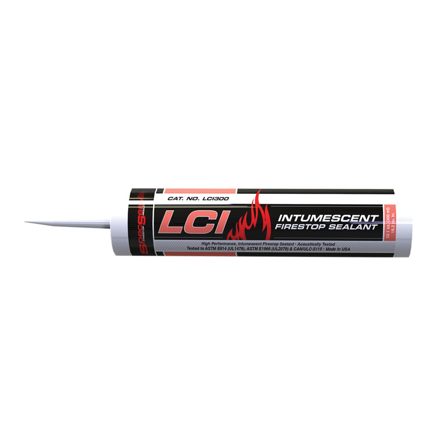 Lci Series Firestop Sealant, Specseal, Red, 35 to 100 deg F, 10.1 oz Tube - 1