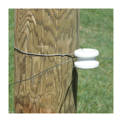 Zareba WP6-10 Corner Post Insulator, Porcelain, White - 2