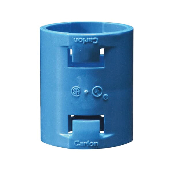 Carlon A240D Quick Connect Coupling, 1/2 in Threaded, 1.58 in L, Polycarbonate, Blue