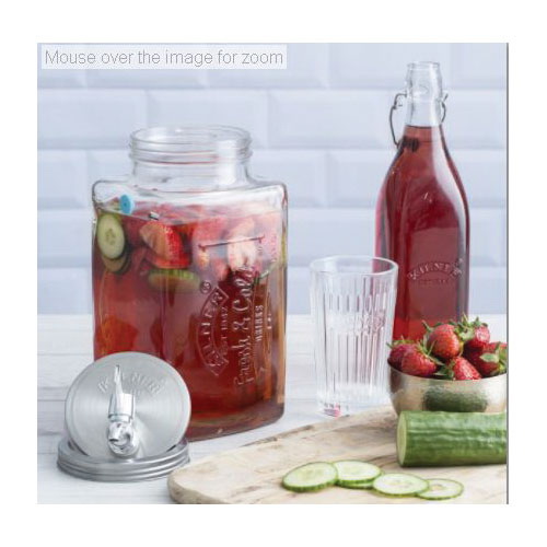 Kilner Glass Fridge Drink Dispenser, Serveware