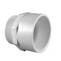 Charlotte Pipe PVC 02109 1800 Pipe Adapter, 3 in, MPT x Slip, PVC, White, SCH 40 Schedule