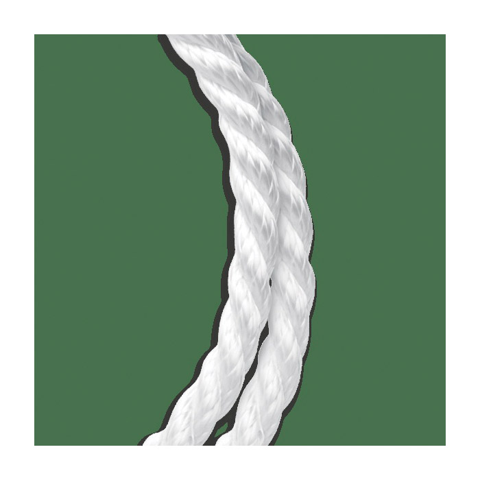 5211635 Rope, 1/2 in Dia, 50 ft L, Nylon, White
