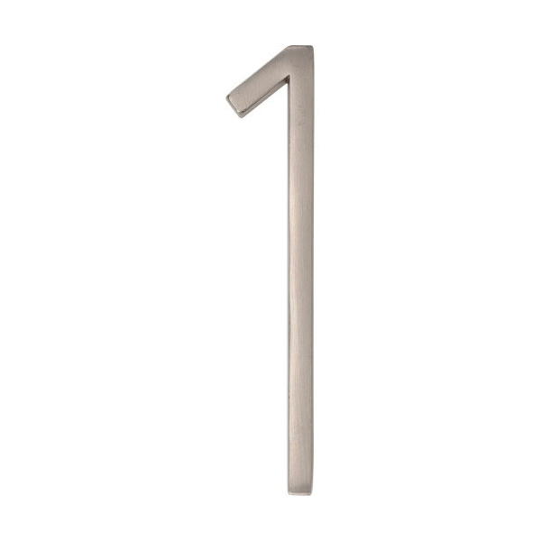 Hillman 844701 House Number, Brushed Nickel Character, Character: 1, 5 in H Character, Zinc, 1 PK