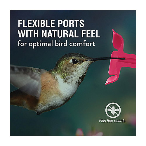 Bird Feeder, Perky-Pet, Hollyhock Flower, 2 oz capacity, Nectar, 3 -Port/Perch, Plastic, Pink - 5
