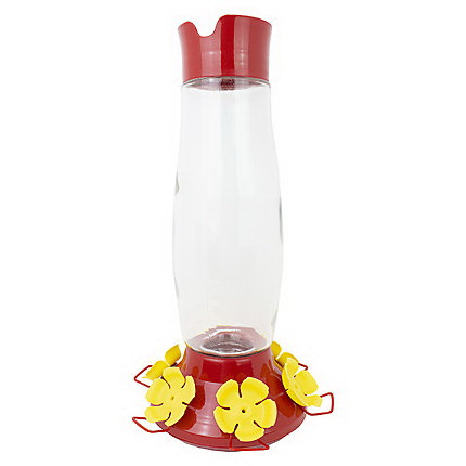 Perky-Pet 9204-6 Top-Fill Grand Master Bird Feeder, 48 oz, Nectar, 6 -Port/Perch, Glass/Plastic, 14.57 in H