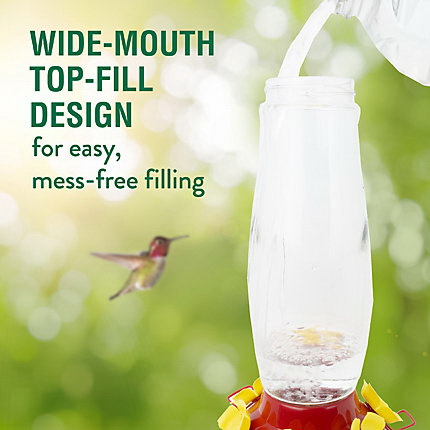 Perky-Pet 9204-6 Top-Fill Grand Master Bird Feeder, 48 oz, Nectar, 6 -Port/Perch, Glass/Plastic, 14.57 in H
