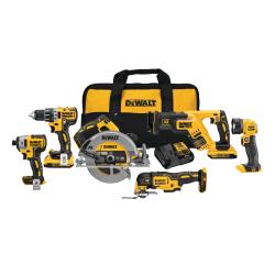 DEWALT DCK684D2 Combination Tool Kit, Battery Included, 20 V, Lithium-Ion, 6-Tools