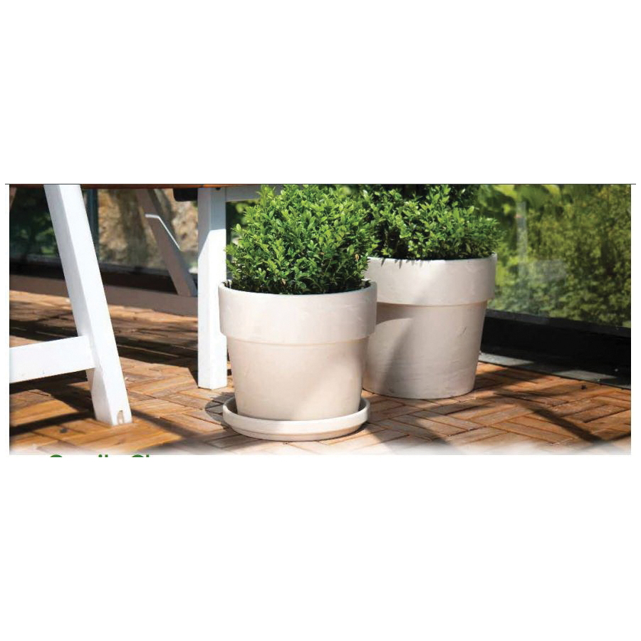 Craftware GC S0700GR Waterproof Saucer, 7 in W, Clay, Granite - 2