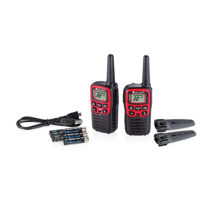 Two-Way Radio, Midland, X-Talker Series, FRS/GMRS Band, 22-Channel, LCD Display, Black/Red - 3
