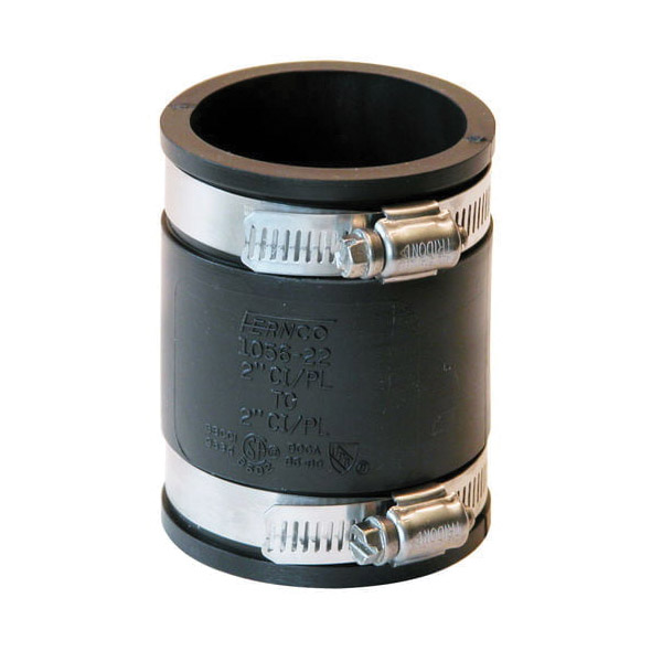 1056 Series 1056-22 Flexible Pipe Coupling, 2 in, PVC, 4.3 psi Pressure