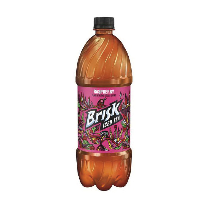 Brisk 106087 Iced Tea, Raspberry Flavor, 1 L Bottle
