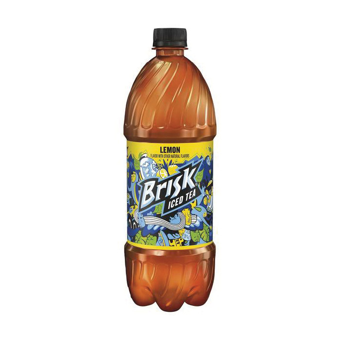 Brisk 106086 Iced Tea, Lemon Flavor, 1 L Bottle
