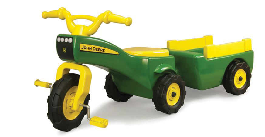 46088 Trike with Cart, 18 Months and Up, Plastic, Internal Light/Music: Internal Light and Music