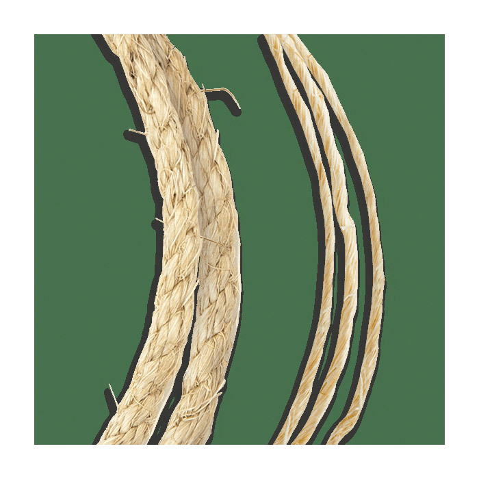 5300836 Rope, 1/4 in Dia, 100 ft L, 54 lb Working Load, Sisal, Natural