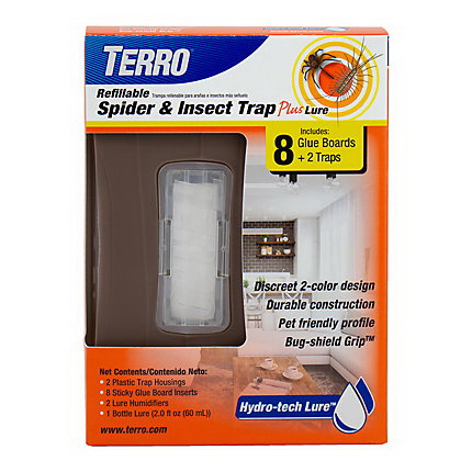 T3220 Refillable Spider and Insect Trap Plus Lure, Solid, Mild, 5-1/2 in L Trap, 3 in W Trap, 2 fl-oz, Pack