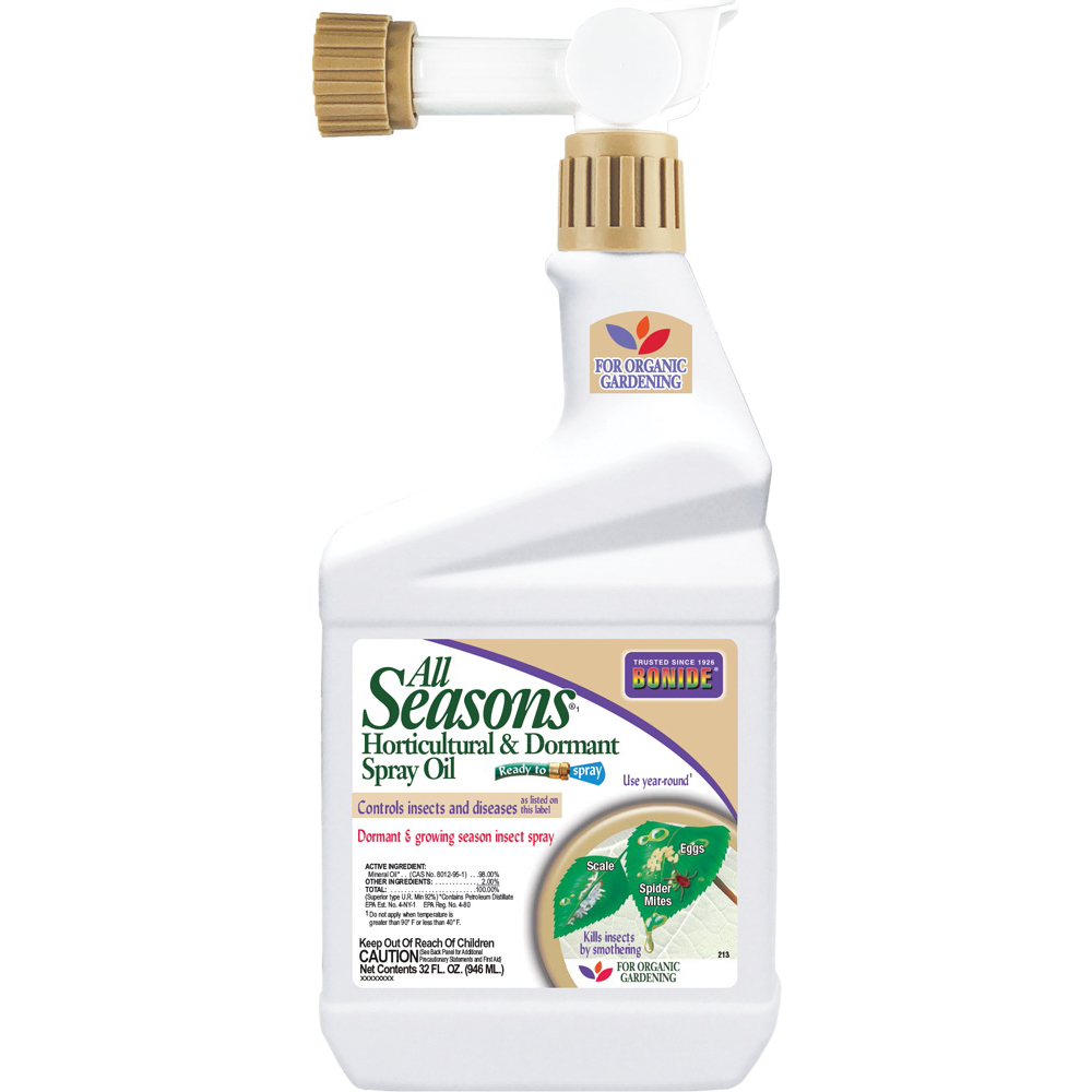 Bonide 213 Horticultural and Dormant Spray Oil, Liquid, Spray Application, 32 oz