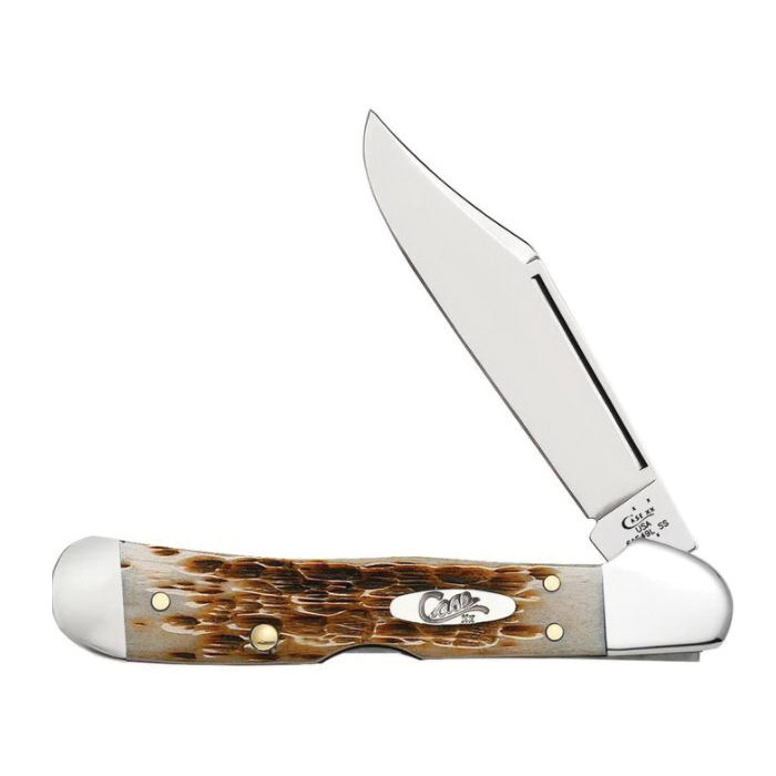 00133 Folding Pocket Knife, 2.72 in L Blade, High Carbon Stainless Steel Blade, 1-Blade, Amber/Peach Handle