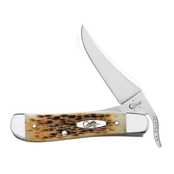 00260 Folding Pocket Knife, 2.7 in L Blade, High Carbon Stainless Steel Blade, 1-Blade, Amber/Peach Handle