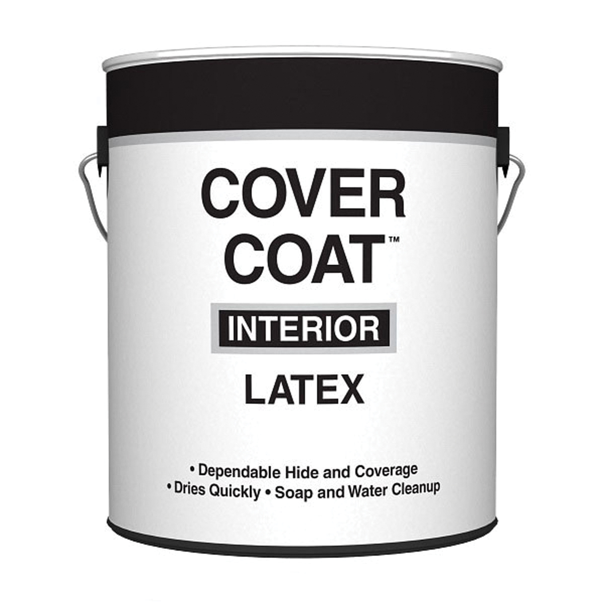 Cover Coat 044.0000257.008 Interior Paint, Flat, Dover White, 5 gal Pail