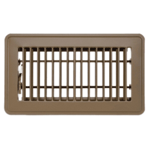 Imperial RG3297 Standard Floor Register, 7-3/4 in W Duct Opening, 3-3/4 in H Duct Opening, Steel, Brown