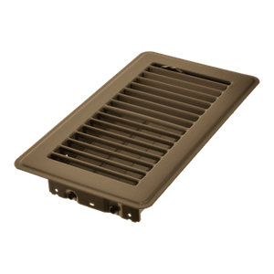Imperial RG3297 Standard Floor Register, 7-3/4 in W Duct Opening, 3-3/4 in H Duct Opening, Steel, Brown
