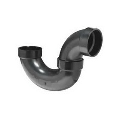 103202BC P-Trap, 2 in, Hub, ABS, Black, SCH 40 Schedule