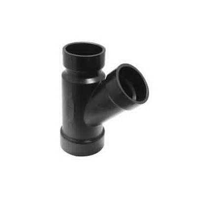 102324BC Reducing Pipe Wye, 2 x 1-1/2 x 1-1/2 in, Hub, ABS, Black