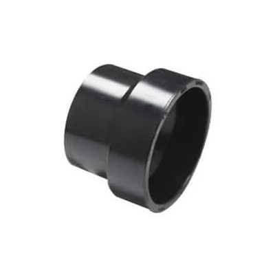 103022BC Reducing Pipe Coupling, 2 x 1-1/2 in, Hub, ABS, Black, SCH 40 Schedule