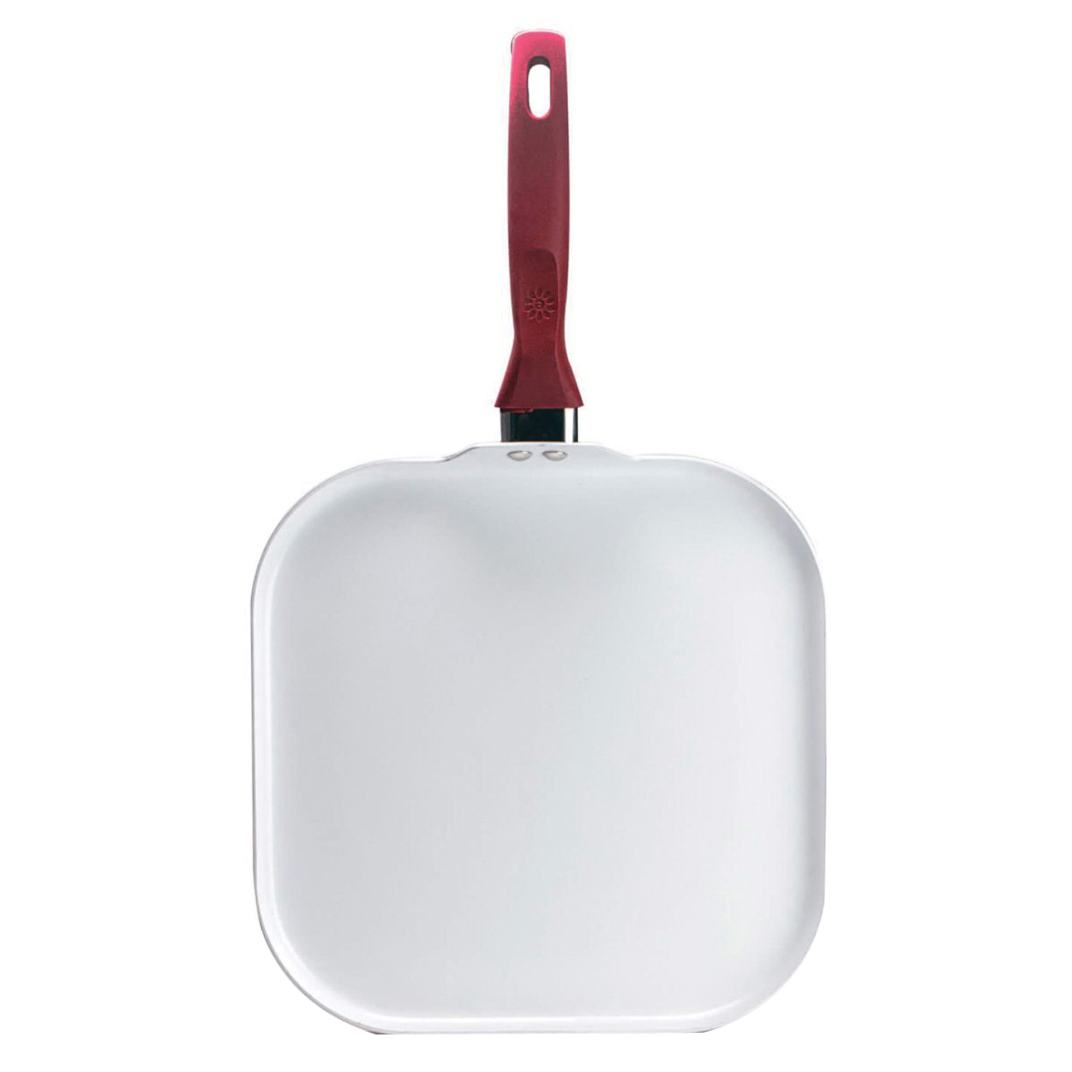 Ecolution Bliss EBCAW-3228 Griddle, Aluminum, Red, Square, Silicone Handle, Dishwasher Safe: No, Easy-Grip Handle - 2