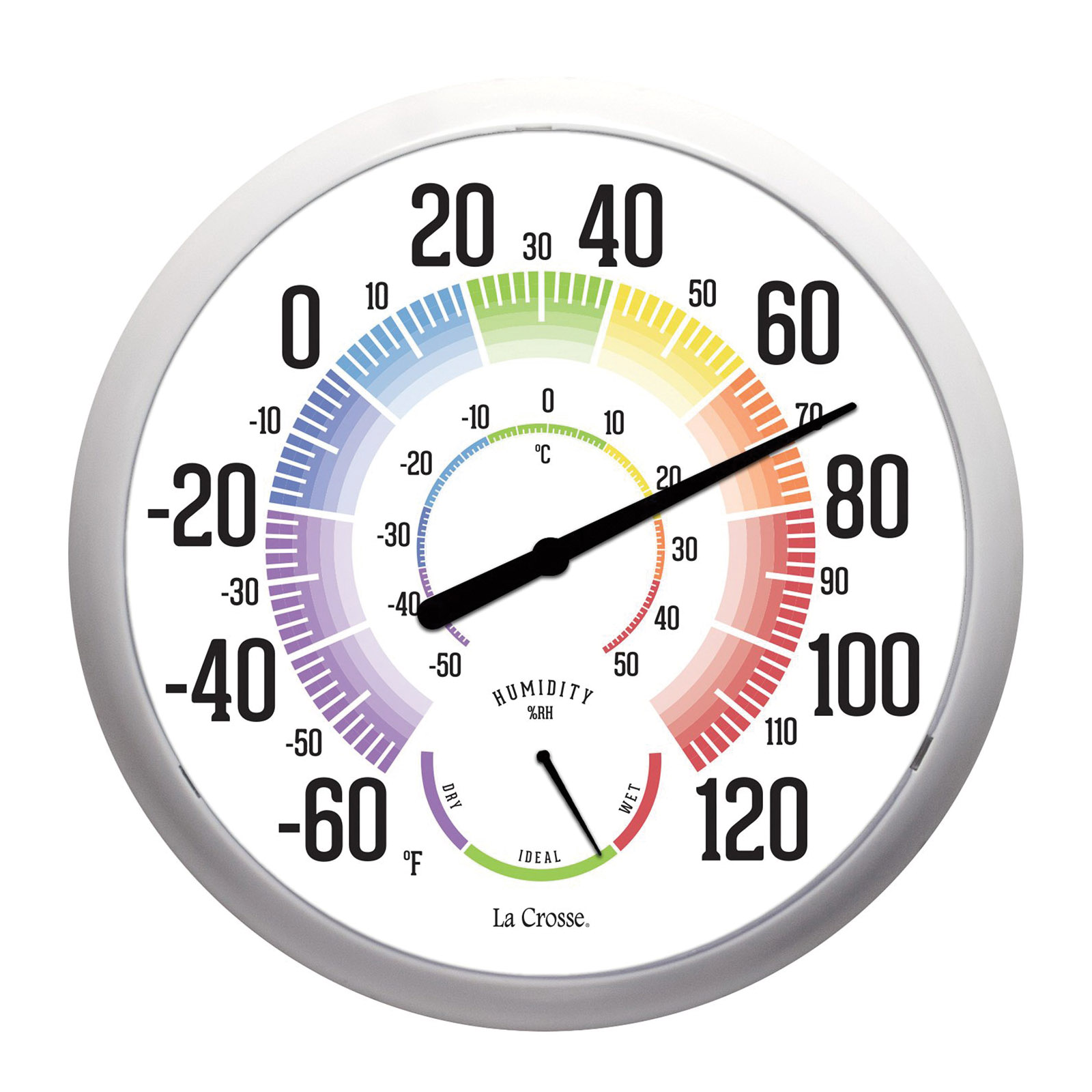 104-1534A Thermometer, -60 to 120 deg F, 20 to 90 % Humidity Range